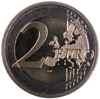 2 Euromunt van San Marino uit 2024 met het motief 530ste sterfdag van Domenico Ghirlandaio