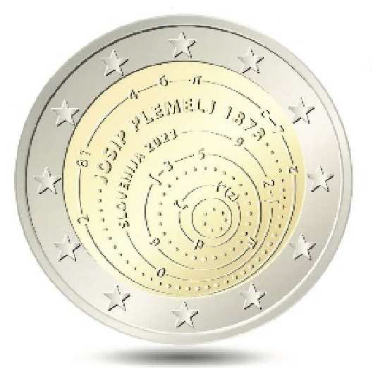 2 Euromunt van Slovenië uit 2023 met het motief 150ste verjaardag van Josip Plemelj